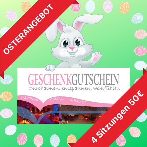 Osterangebot: Gutschein für 4 Sitzungen in der Salzgrotte Karlsruhe, gültig bis 30.09.2025