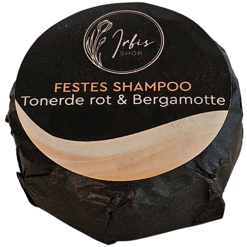 Festes Shampoo mit Tonerde rot & Bergamotte, 60g