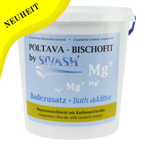 Magnesium Kristallines Mineralkonzentrat Poltava-Bischofit Badezusatz mit Magnesiumchlorid Kurkuma-Extrakt, 1400 g
